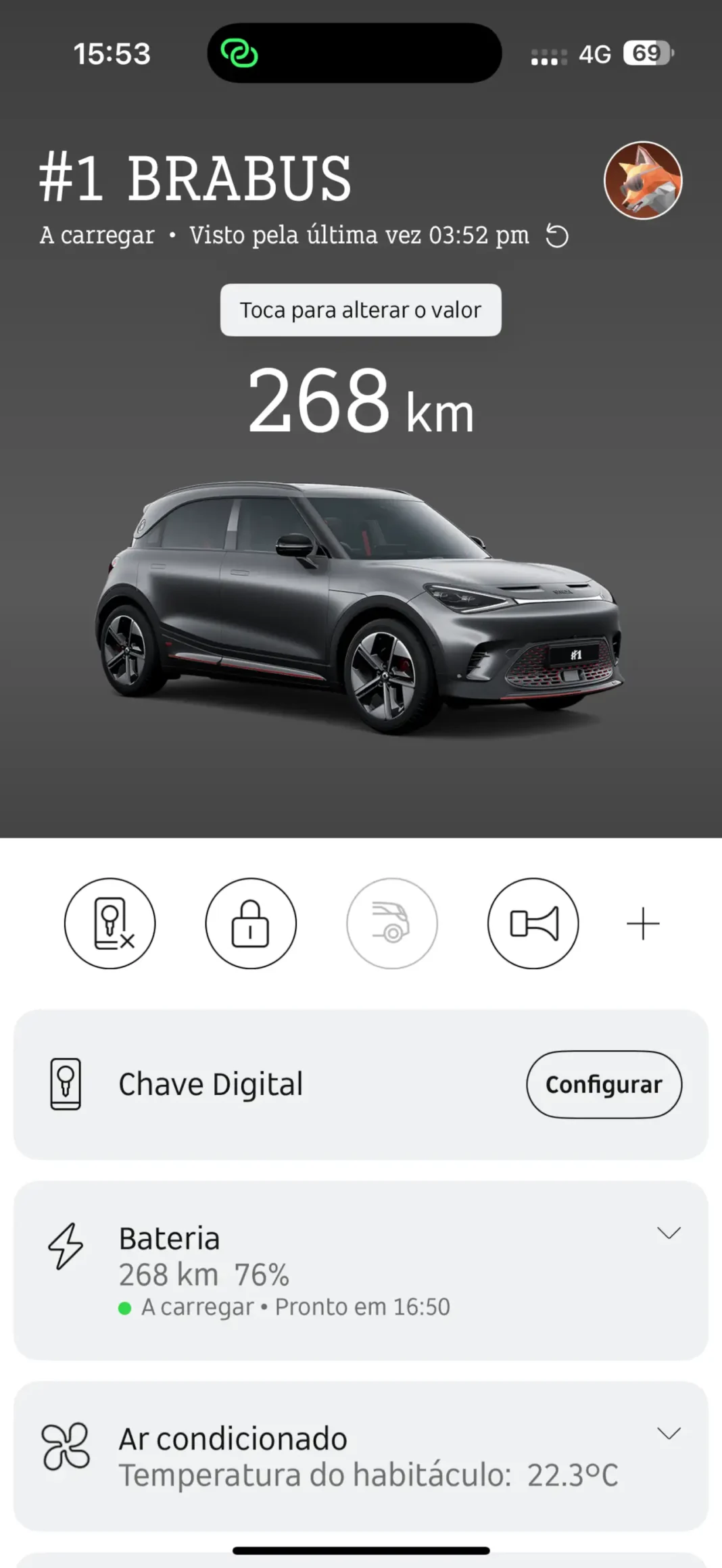 App Hello do smart #1 BRABUS