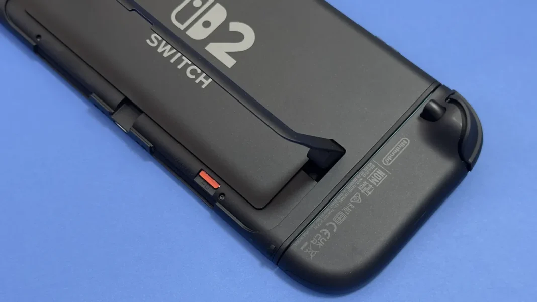 Traseira e parte inferior da Nintendo Switch 2