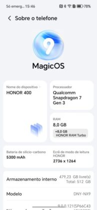Software Honor 400 5G
