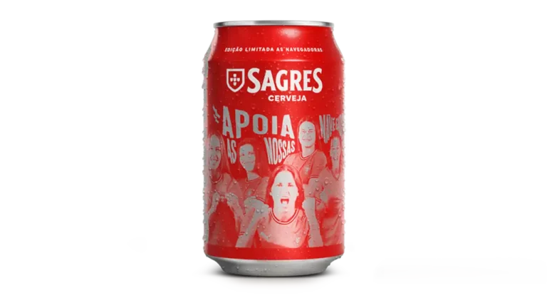 Sagres lançou edição limitada de latas para apoiar a Seleção Feminina de Futebol no Europeu de Futebol