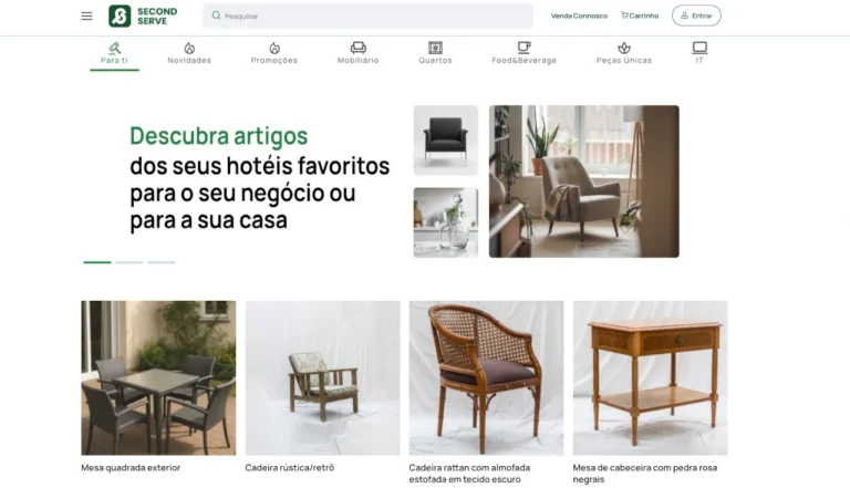 Plataforma Second Serve dá nova vida ao mobiliário hoteleiro e promove economia circular