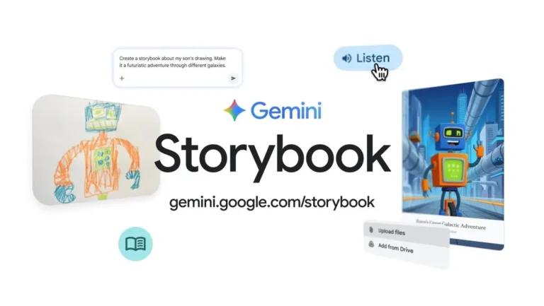 Google Storybook é uma nova funcionalidade que permite criar livros ilustrados com som no Gemini
