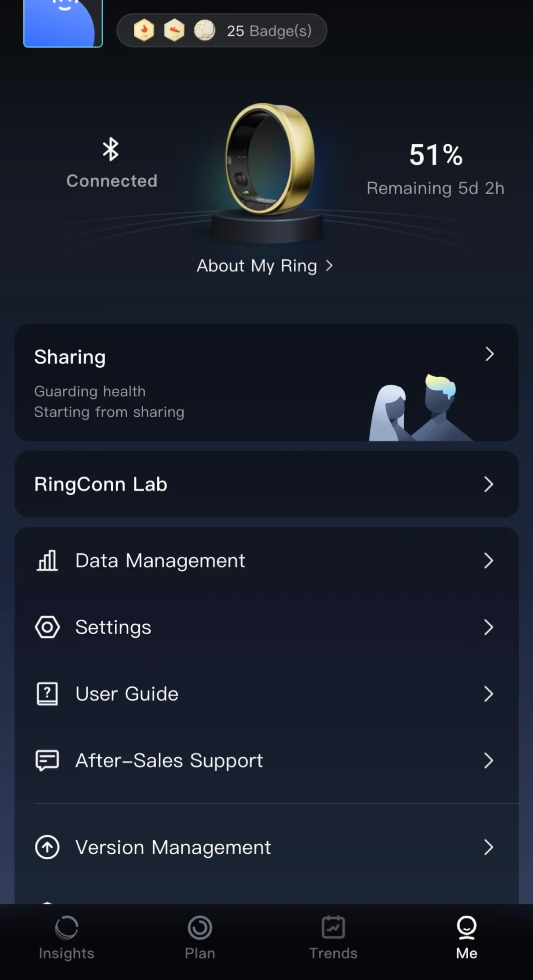 RingConn Gen 2 Smart Ring - app