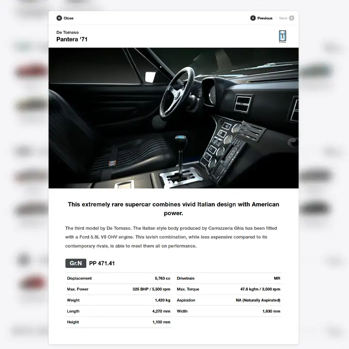 de tomaso pantera 71 gt7 info