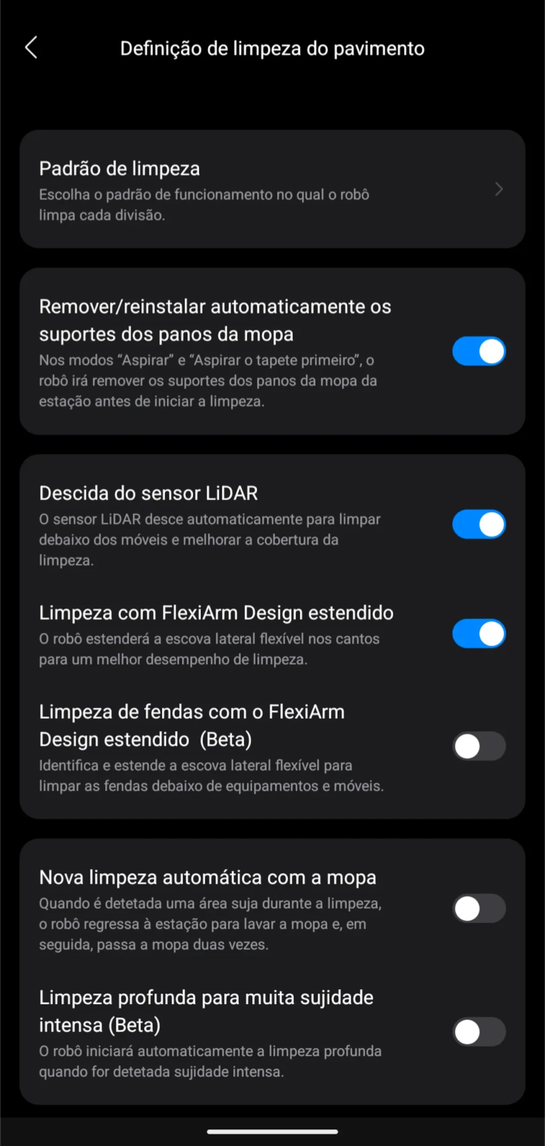Roborock Saros 10 - aplica&ccedil;&atilde;o