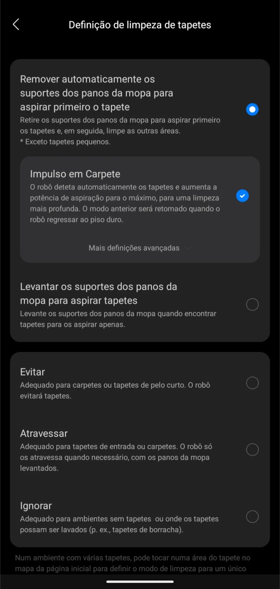 Roborock Saros 10 - aplica&ccedil;&atilde;o