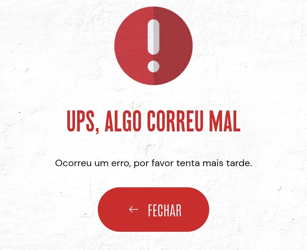 screenshot erro clube sagres
