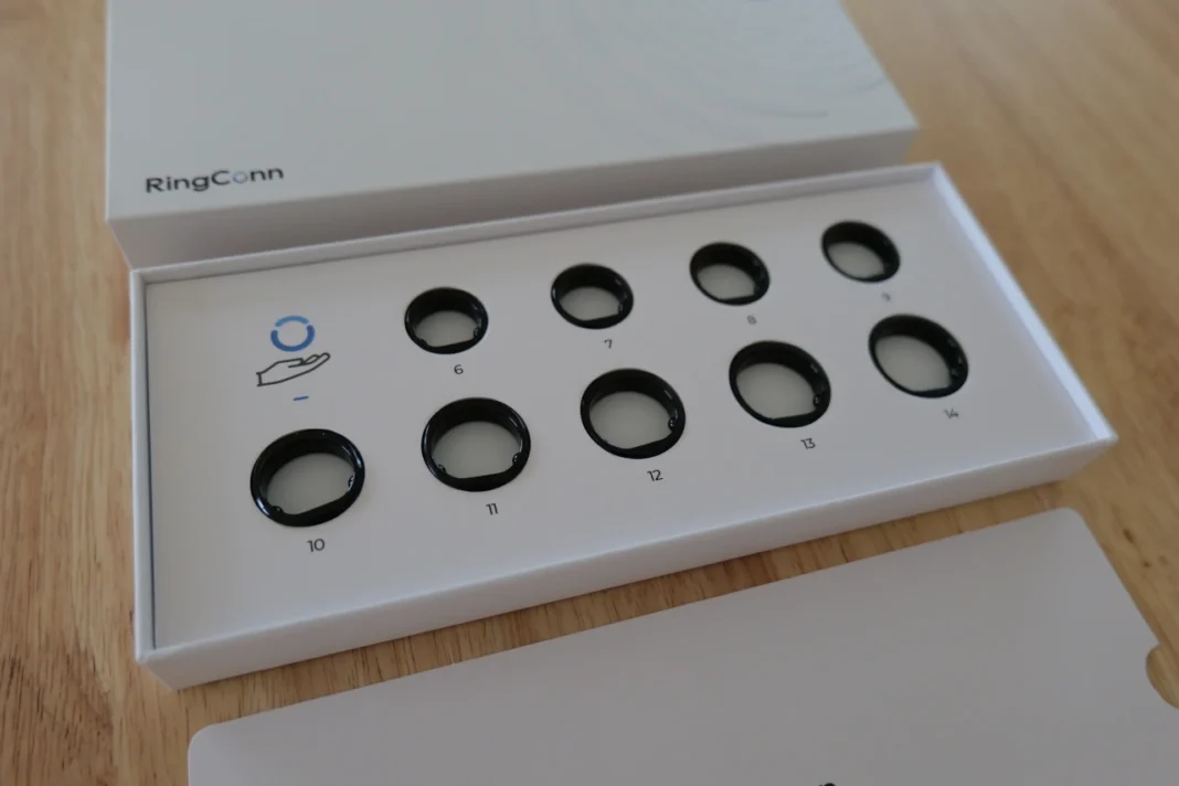 RingConn Gen 2 Smart Ring - tamanhos