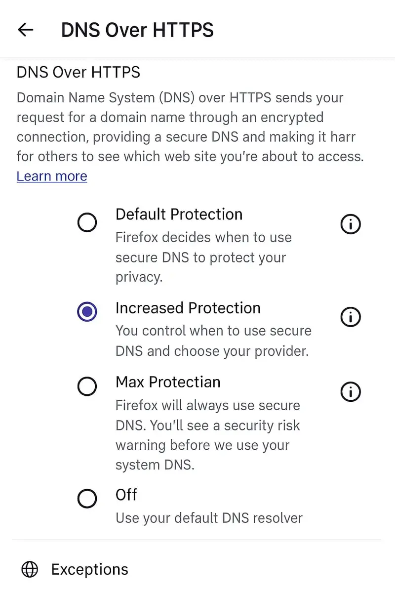 Mozilla introduz criptografia de DNS para o Firefox para Android 1 DNS sobre HTTPS