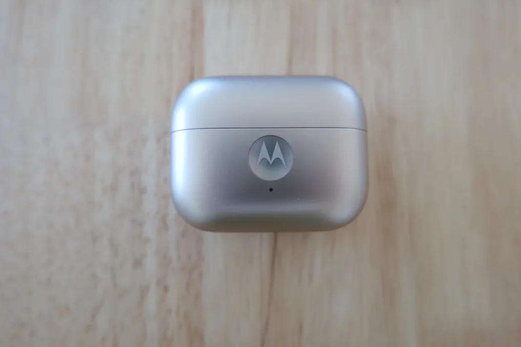 MOTOROLA Moto Buds Loop Premium (Bege) - Cristals by Swarovski