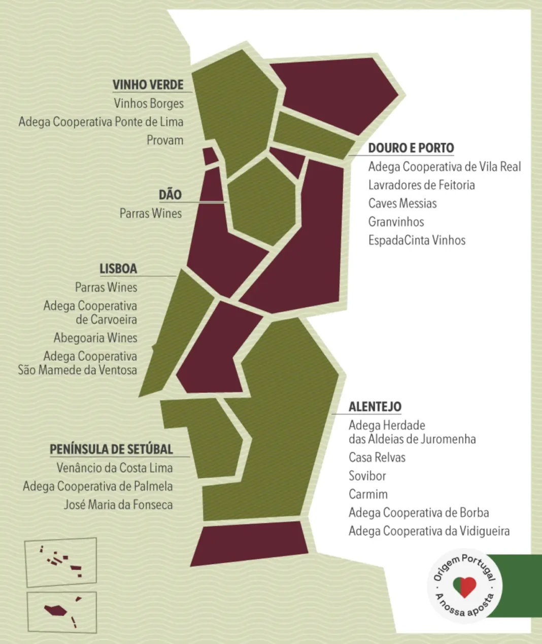mapa vinhos Mercadona
