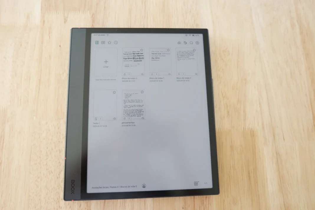 Boox Air 4C - bloco de notas