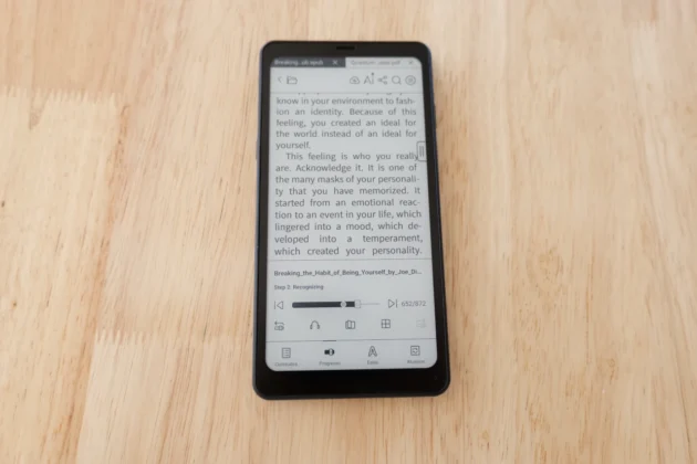 Boox 2 - menu leitura