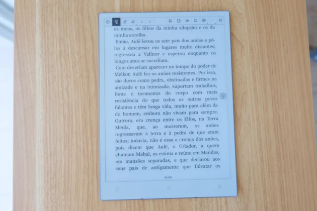 Viwoods AiPaper - menu livro