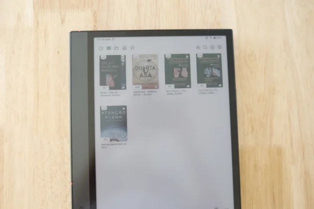 Boox Air 4C - menu livros
