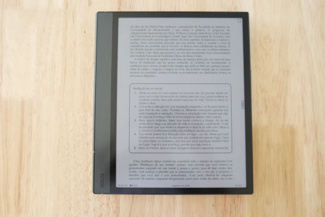 Boox Air 4C - p&aacute;gina livro