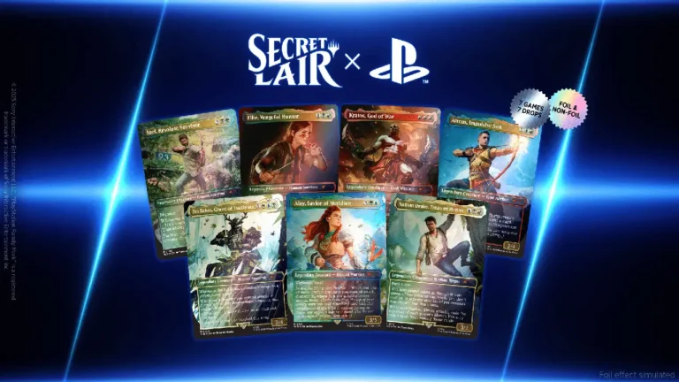 PlayStation dá o salto para as cartas com novas coleções Secret Lair inspiradas nos seus maiores jogos