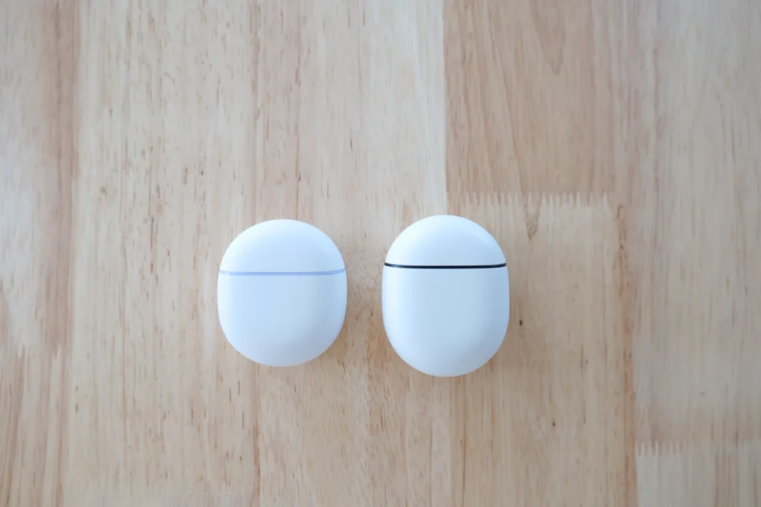 Pixel Buds 2a e Pixel Buds Pro 2 - compara&ccedil;&atilde;o estojo carregamento