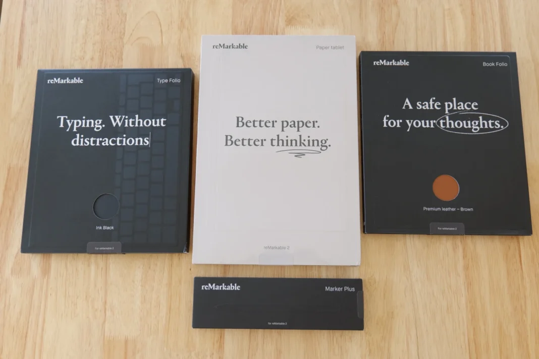 ReMarkable 2 - caixas