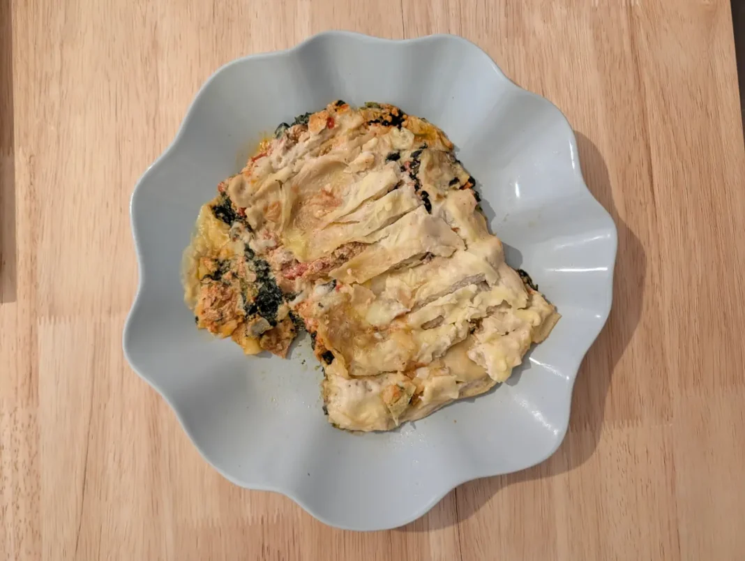 Celeiro - Lasanha de tofu e espinafres