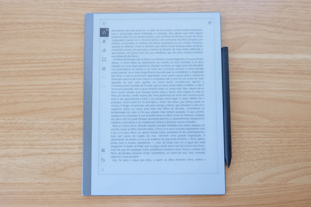 ReMarkable 2 - menu livro