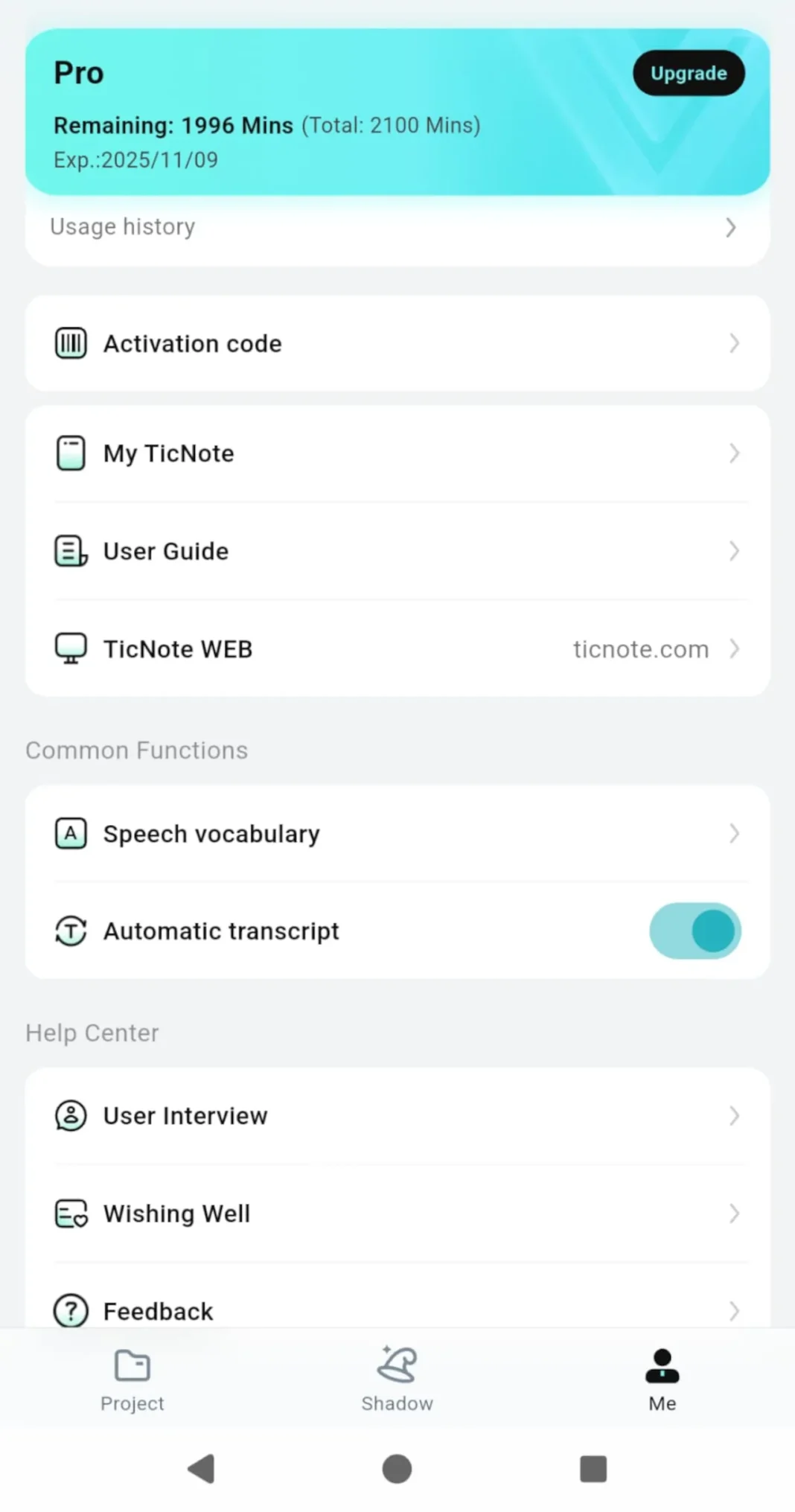 Mobvoi TicNote - app