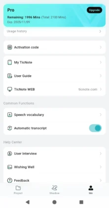 Mobvoi TicNote - app