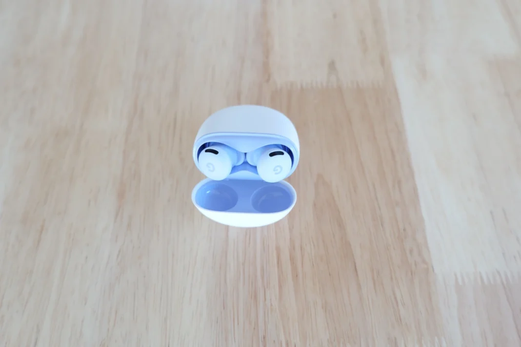 Pixel Buds 2a - vista superior estojo