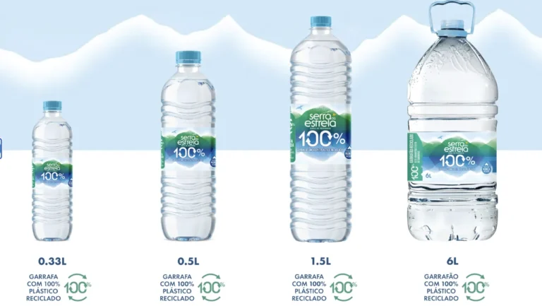Água Serra da Estrela é a primeira marca em Portugal com garrafas feitas integralmente de plástico reciclado