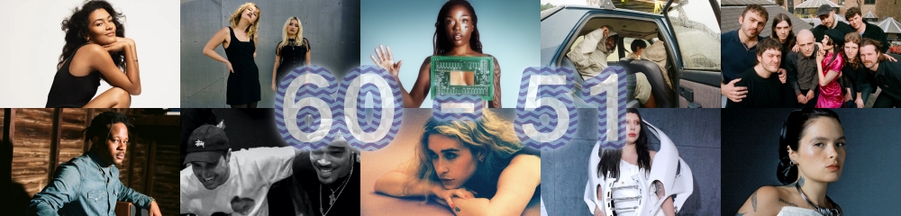 As 100 melhores músicas de 2025 5 Lambrini Girls - Cuntology 101
Blood Orange – The Field (ft. the Durutti Column, Tariq Al-Sabir, Caroline Polachek and Daniel Caesar)
caroline - Tell me I never knew that (ft. Caroline Polachek)
Blondshell - T&A
Open Mike Eagle - my coworker clark kent’s secret black box
Olivia Dean - Man I Need
Fred Again.. - Victory Lap (ft. Skepta & Plaqueboymax)
Sudan Archives - A Bug’s Life
Lady Gaga - Abracadabra
Saya Gray - ..THUS IS WHY (I DON'T SPRING 4 LOVE)