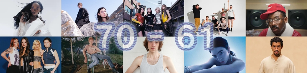 As 100 melhores músicas de 2025 4 Cameron Winter - Love Takes Miles
Water From Your Eyes - Playing Classics
Tyler, the Creator - Sugar on My Tongue
The Beaches - Touch Myself
Viagra Boys - Man Made of Meat
Bad Bunny - DtMF
Perfume Genius - It’s a Mirror
Lorde - Man Of The Year
Blackpink - Jump
Debby Friday - 1/17