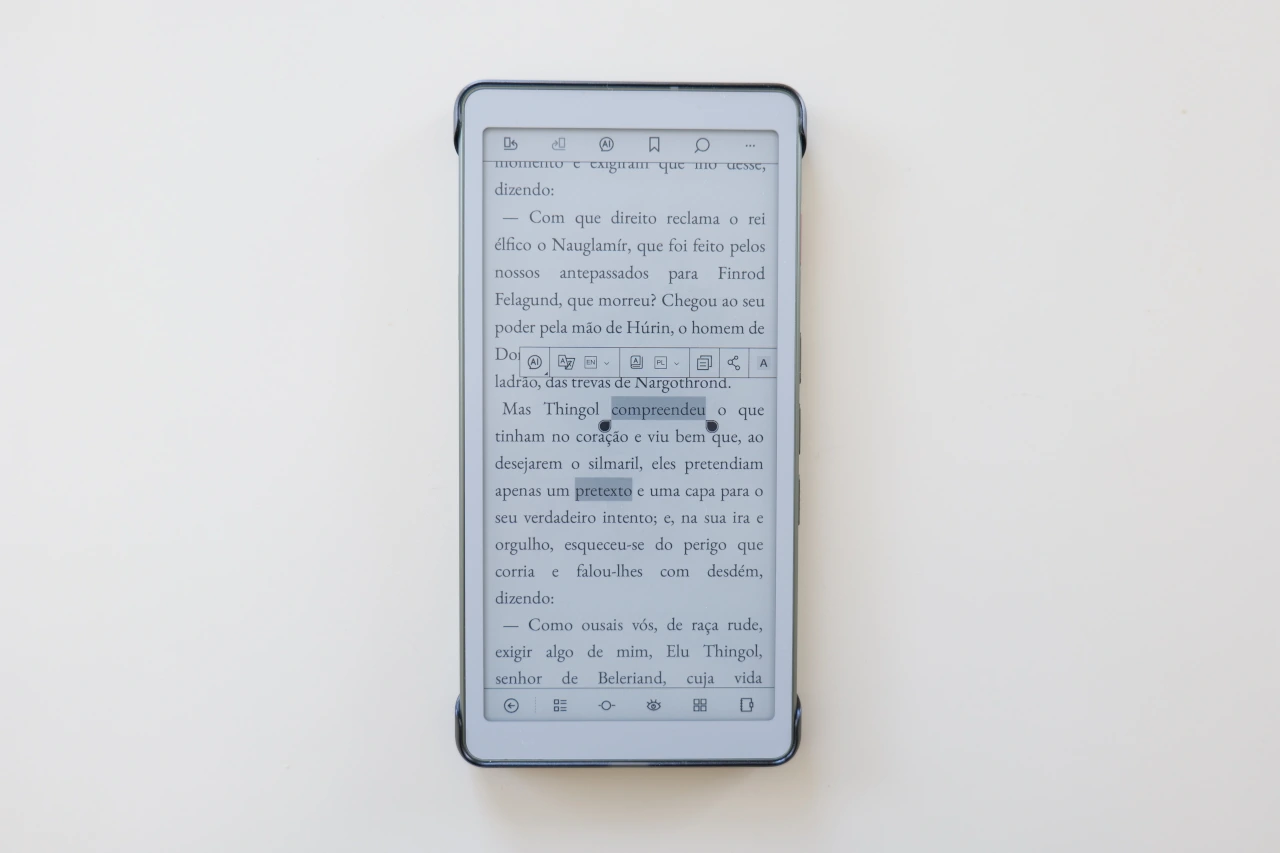 AiPaper Reader Review: a nova aposta da Viwoods para quem não dispensa uma boa leitura 18 Viwoods AiPaper Reader - menu leitura