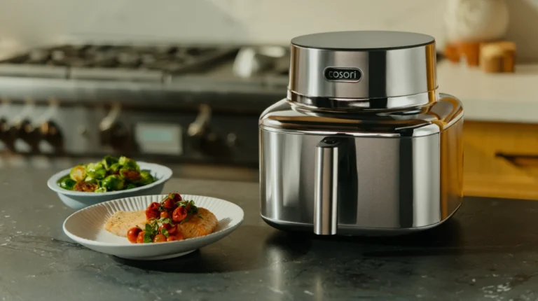 Cosori lança a Iconic, fritadeira elétrica em aço inoxidável premiada pelo design