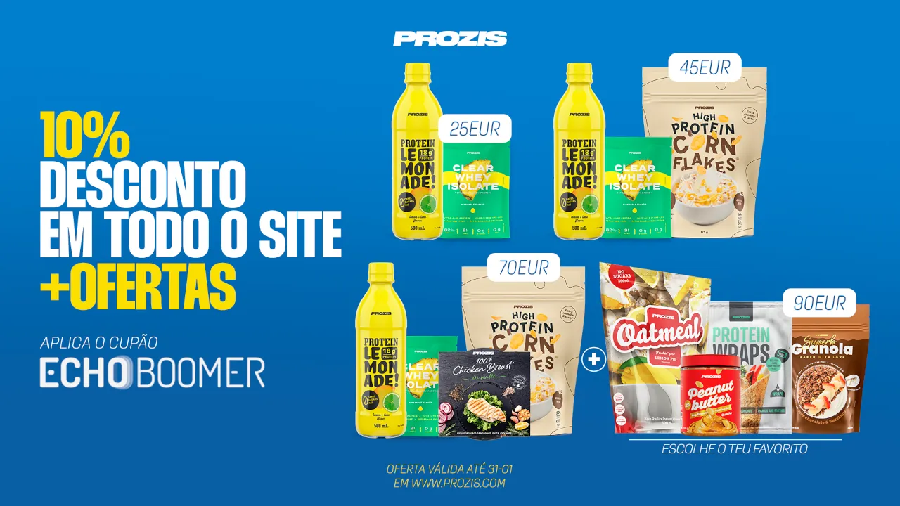 Prozis começa 2026 com grandes descontos numa série de produtos 1 Prozis/ECHOBOOMER JANEIRO 2026