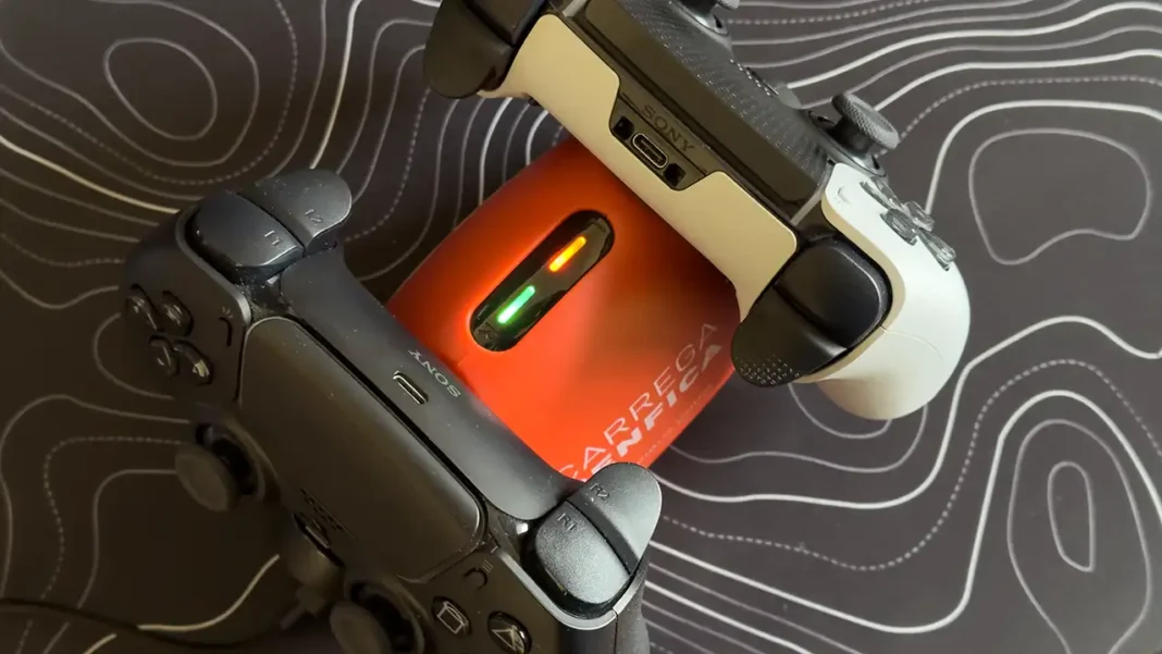 Base de carregamento de comandos DualSense da PlayStation oficial do S.L. Benfica