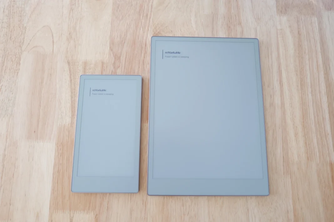 reMarkable Paper Pro Move - compara&ccedil;&atilde;o ecr&atilde;