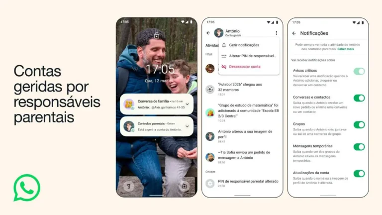 WhatsApp inicia implementação das contas de menores de 13 anos geridas pelos pais