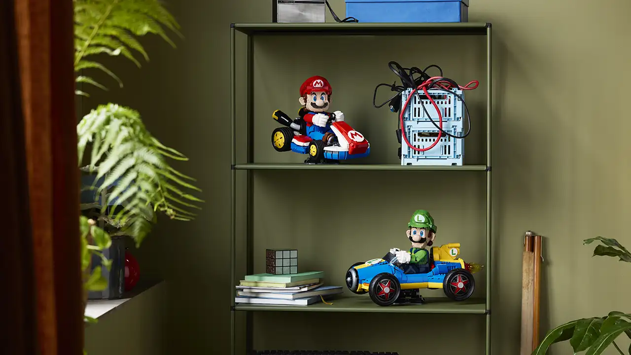 Luigi senta-se ao volante do novo set LEGO Mario Kart 2 luigi lego mario kart 3