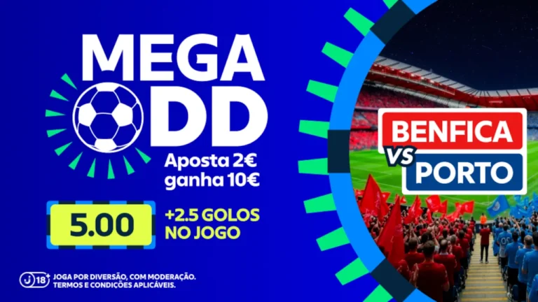 Benfica vs FC Porto: Clássico com Mega Odd de 5.00