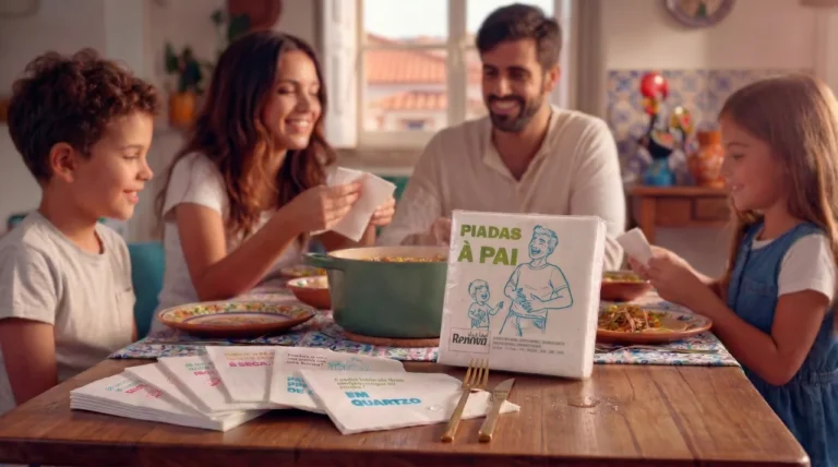 Renova lança guardanapos com piadas de pai para o Dia do Pai