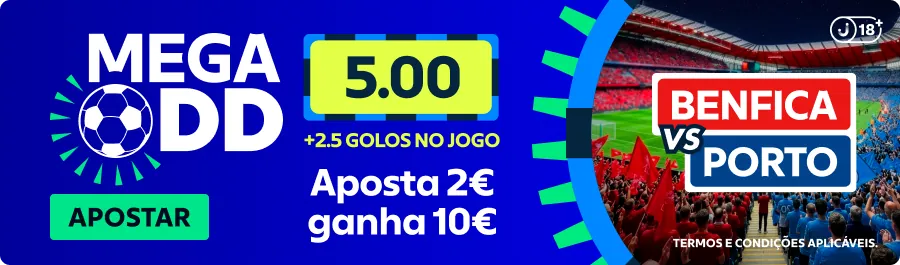 Benfica vs FC Porto: Clássico com Mega Odd de 5.00 1 Solverde.pt - Mega Odd Benfica x Porto