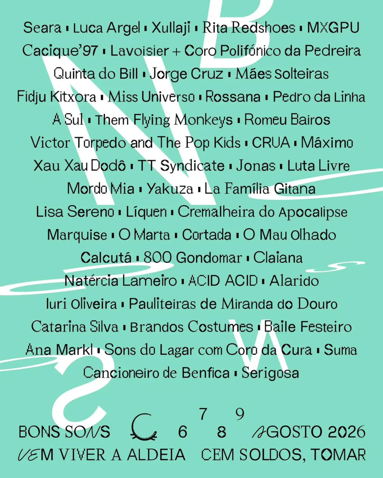 BONS SONS 2026: Cartaz da 13.ª edição em Cem Soldos conta com mais de 40 artistas 1 Cartaz Bons Sons 2026