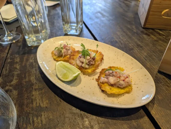 Wine Corner da Jos&eacute; Maria da Fonseca - Pl&aacute;tanos de Corvina com cebola roxa, coentros e lima