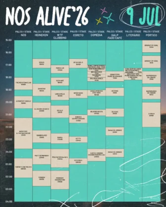 NOS Alive 2026 - Hor&aacute;rios 9 de julho