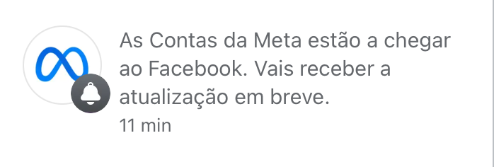 Facebook vai passar a funcionar com a Conta da Meta 1 Contas da Meta no Facebook