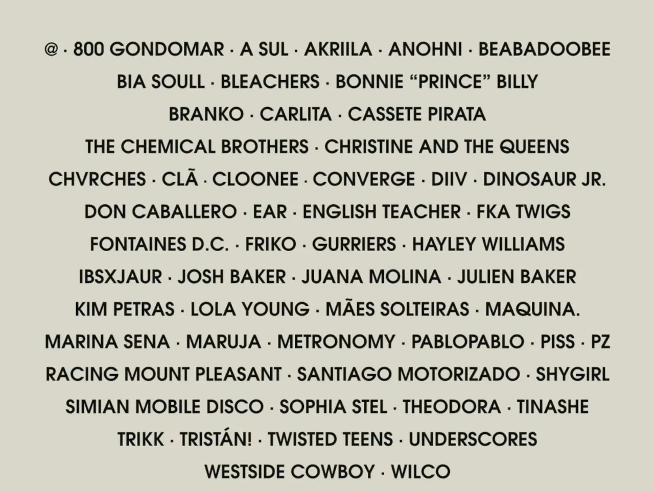 Primavera Sound Porto 2026 - cartaz
