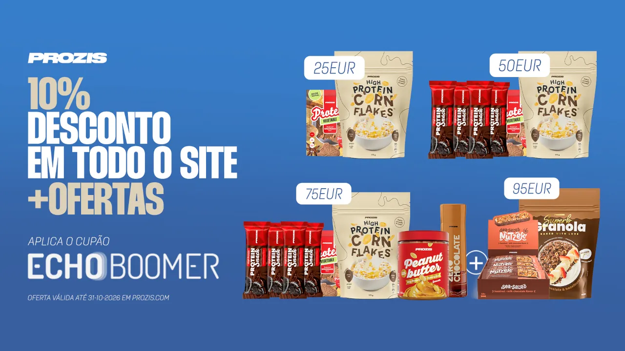 Prozis volta a promover descontos de até 50% em todo o site 1 PROZIS/ECHOBOOMER - OUTUBRO 2026